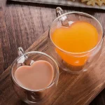 Heart Love Shaped Glass Mug Couple Cups Double Glass Cup Heat-Resisting Wine Glasses Tea Mugs Milk Espresso Coffee Cup Drinkware 3