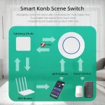 Tuya ZigBee Wireless Push Button Smart Scene Switch Controller Automation Scenario Linkage with Tuya devices Need Zigbee Gateway 2