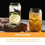 1 Pcs Available Mason Jars Coffee Mug with Straws Lids Iced Coffee Glasses Beverage Juice Cups for Cocktail Whiskey 6