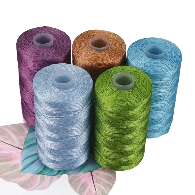 New Summer Crochet Yarn 1.5mm Thin Ice Cotton Thread for Hand Knitting Bag Hat Shoes 100g Hollow Line Colorful Nylon Cord New Summer Crochet Yarn 1.5mm Thin Ice Cotton Thread for Hand Knitting Bag Hat Shoes 100g Hollow Line Colorful Nylon Cord
