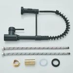 Pull Down Kitchen Faucet Sing Handle Hot Cold Water Mixer Tap 360° Swivel Dual Function Nozzle Kitchen Sink Tap Crane 6