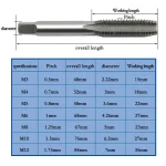 T-type 3mm to 6mm hand tap wrench thread tapping tool set hand wrench thread tapping M6 to M8 tool set 4