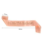 It's My 13th 16th 18th 21st 30th 40th 50th 60th 70th 80th Birthday Satin Sash for Women Girls Birthday Party Decoration Supplies 2