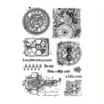 1pc Flower Letter Bird Seal Clear Stamps DIY Handbook Diary Album Scrapbooking Art Label Crafts Aesthetics Decor Rubber Stamps 3