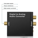 DAC Digital Analog Audio Converter Optical SPDIF Toslink Coaxial Input To L/R RCA 3.5mm Jack Headphone Amplifier Output for TV 5