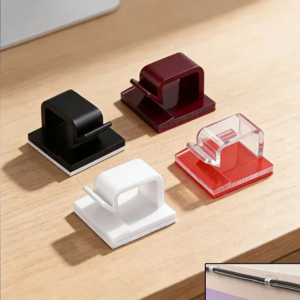 10Pcs Car Interior Auto Fastener Cable Organizer USB Winder Desktop Tidy Clips Management Wire Holder for Mouse Cord Accessories