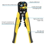 Crimper Cable Cutter Adjustable Automatic Wire Stripper Multifunctional Stripping Crimping Pliers Terminal Hand Tool 3