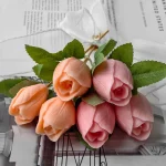 New Tulip Aroma Candle Silicone Mold DIY Flowers Resin Gypsum Form Decoration Mould Handmade Soap Candle Making Supplies 4