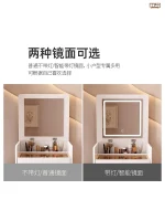 Modern and Simple Small Dressing Table Girly Style Integrated Multi-functional Dresser + Cabinet + Stool for Bedroom 4