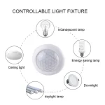 2PCS Smart PIR Sensor Detector Switch 110V 220V Human Body Infrared Motion Sensor Indction Auto On Off Light Switches 4