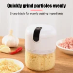 Electric Garlic Masher Portable Kitchen Food Cutter Meat Grinder Mini Garlic Chilli Vegetable Chopper USB Rechargeable Masher 3