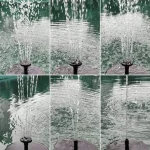 Solar Fountain Pump Floating Solar Panel Bird Baths Water Fountain with 4 Nozzles For Garden Outdoor Water Pool Pond Decor 4