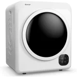 COSTWAY 1700W Electric Portable Clothes Dryer, 13.2 lbs Capacity Front Load Compact Tumble Laundry Dryer with Stainless Steel Tu
