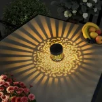 Outdoor Solar Fence Light IP65 Metal Yard Wall Lamp for Outdoor Garden Deck Steps Wall Home Decor Festive Atmospheres 4