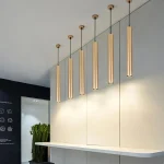Nordic Long Tube Dimmable 7W 12W Pendant Lights Hanging Kitchen Light Length Adjustable Home Dining Room Lighting Lights 3