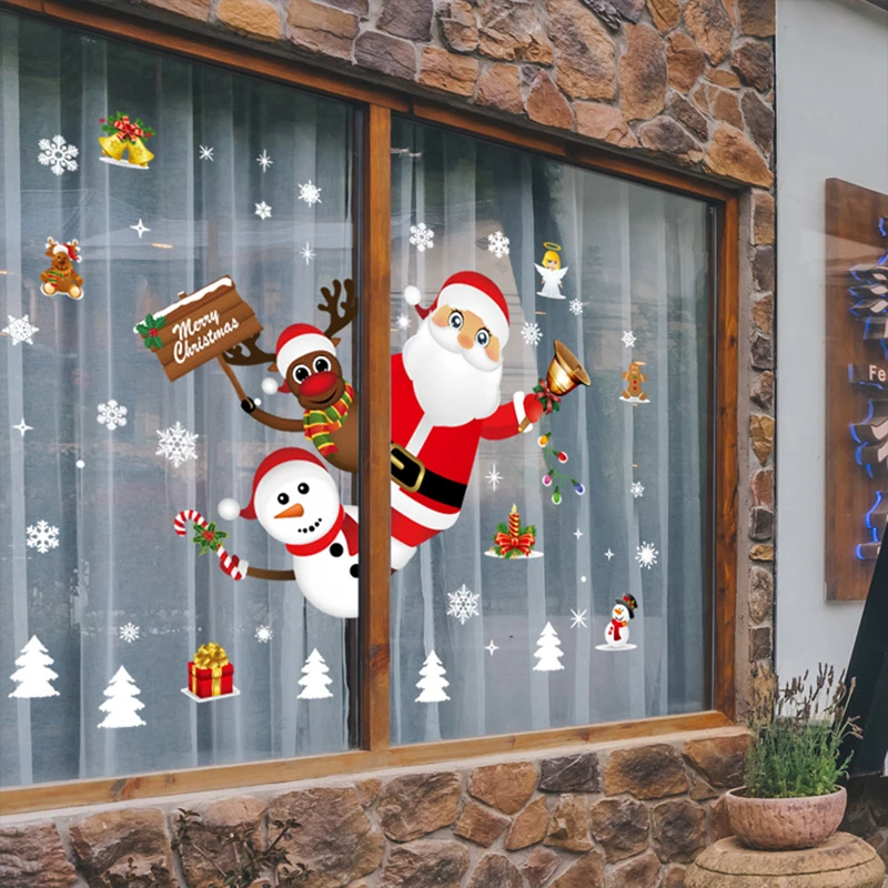 Christmas Window Stickers Merry Christmas Decorations for Home 2025 Christmas Wall Sticker Kids Room New Year Decoration 2026 Christmas Window Stickers Merry Christmas Decorations for Home 2025 Christmas Wall Sticker Kids Room New Year Decoration 2026