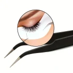 Stainless Steel Curved Straight Eyebrow False Eyelash Tweezers Nail Art Extension Makeup Tool Eeyelashes Tweezers 2