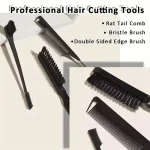 Bristle Slick Back Hair Brush for Sleek Ponytail Bun & Smoothing Baby Hairs, Flyaways, Edge Control - Backcombing & Teasing 5