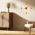 Creative Frameless DIY Wall Clock Wall Decal Home Silent Clock Living Room Office Wall Decoration 3