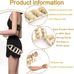 Wood Therapy Massage Tools,Wood Back Massager Roller Rope - for Body Shaping,Pain Relief,Wooden Therapy Lymphatic Tool 4