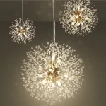 Modern Sky Star Fireball Crystal Pendant LED Lighting Dandelion Restaurant, Living Room Pendant, Bar Art Danish Luminaire 2