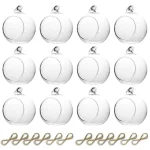 6/12 Pcs Hanging Tealight Candle Hoder Glass Globes Wedding Party Tree Decoration, Globe Ornament for Air Plant