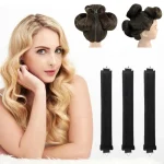 Heatless Hair Curling Rod Headband No Heat Soft Flexi Rollers Lazy Curls with Hook Sleeping Hair Styling Tool for Natural Look 5
