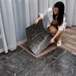 Simulated Marble Tile Floor Sticker PVC Waterproof Self-adhesive for Living room Toilet Kitchen Home Floor Decor 3d Wall sticker 2