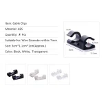 Cable Organizer Clips Cable Management Desktop Workstation ABS Wire Manager Cord Holder USB Charging Data Line Bobbin Winder 3