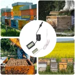 1 set Beekeeping Beehive LCD Digital Display Hygrothermograph Electronic Embedded Temperature & Humidity Meter Gauge Instruments 6