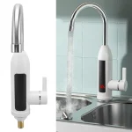 3000W Instant Water Heater Faucet 360 Degree Rotatable Water Pipe IPX4 ABS Tankless Stainless Steel Kitchen Heating Tap for Home