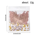 12pcs 3D Hollow Butterflies Wall Stickers on The Wall for Wedding Decoration Children Room Decor Living Room Kids Bedroom DIY 6