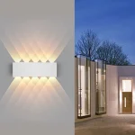 LED Wall Light Waterproof IP65 Outdoor Wall Lamp Garden Porch Light Decor Garden Yard Bathroom Bedroom Living Room AC85-265V 2