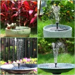1W/1.5W/2.5W Outdoor Solar Fountain Suitable for Garden Pond Solar Fountain Pump Kit with 6 Nozzles for Garden Decoration 6