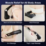 Fascia Massage Gun Shoulder Massage Machine Electric Muscle Massager Gun High Frequency Back Waist Neck Body Massage with Handle 6