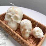 Halloween Ornament Silicone Candle Mold DIY Handmade Skull Scented Candle Soap Plaster Resin Casting Molds Home Decor Craft Gift 3