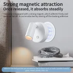 Rechargeable LED Wall Lamp Touch Night Lights Wireless Magnetic Spotlight 360° Rotation For Bedroom Bedside Reading Lighting 5