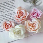 Heart Shape Flowers Handmade Soap Making Supplies DIY Love Flower Candle Mold Aroma Plaster Resin Silicone Molds 6