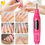 LINMANDA 6 In 1 Electric Nail Drills Kit Remove Polisher Manicure Portable Nail File Nail Drill Equipment  Pen Tools Machine 6