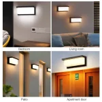LED Outdoor Wall Light Waterproof outdoor led light Radar Motion Sensor outdoor lamp for Balcony garden lights outdoor lighting 6