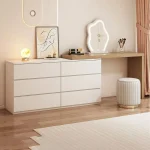 Luxury Dressing Table Drawer White Makeup Mirror Corner Desk Dresser Table Cabinet Organizers Storage Penteadeira Home Furniture 4