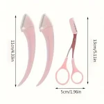 Eyebrow Trimmer Set, Curved Eyebrow Razor, Eyebrow Scissors With Comb, Convenient Easy Beauty Tools For Beginners 6