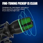 Professional Condenser Microphone Kit, RGB Lighting & Tripod Stand, Perfect for Streaming, YouTube, Podcasts & Recording 2