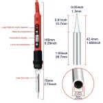 80W Soldering iron kit adjustable temperature LCD solder welding tools Ceramic heater soldering tips Tweezers soldering wire 2