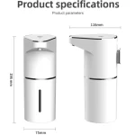 New Bathroom Automatic Sensing Soap Dispenser Type C Multiple Levels Contactless Electric Frother Charging Wall Mounted Vertical 4