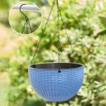 European Style Honeycomb Pattern Imitation Rattan Hanging Hanging Plastic Flower Pot Hanging Pot Indoor Hanging Basket 2