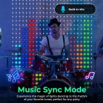 1/2PCS Smart LED Curtain Lights LED Fairy Lights App Control Music Sync DIY Pattern Waterproof for Indoor Outdoor Party Decor 5