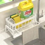 Kitchen Stainless Steel Sink Drain Rack Sponge Storage Faucet Holder Soap Drainer Towel Rack Shelf Organizer Kitchen Accessories 5