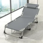 Outdoor Installation-free Foldable Sun Lounger Beach Chair Adult Tanning Lounger Nap Camp Bed Multifunctional Lounge Chair