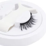 Hot 1 Pair Magnetic Eyelashes Handmade Fluffy Faux Mink Lashes Reusable Natural False Eyelashes and Magnetic Tweezers Set Makeup 2